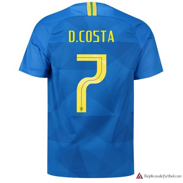 Camiseta Seleccion Brasil Segunda equipación D.Costa 2018 Azul